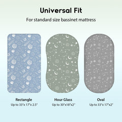 Unnivoll 5-inch pocket bassinet sheet provides full coverage and mattress protection.