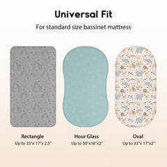 Unnivoll round-mattress sheets fit round bassinet beds securely