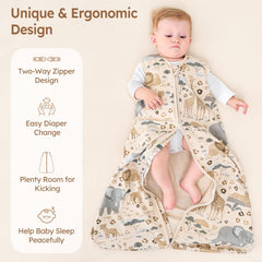 Unnivoll sleep sack with 2-way zipper for quick diaper changes