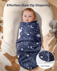 Unnivoll baby swaddles 100-percent cotton fabric conveys breathable softness