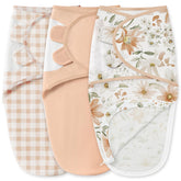 Unnivoll orange flower pack swaddle with zipper for easy changes