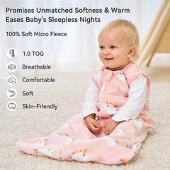 Two-way zipper aids easy nighttime diaper changes for parents.