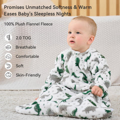 Unnivoll sleep sack with two-way zipper provides easy night-time diaper changes.
