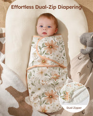 Unnivoll close-up of 100% cotton swaddle fabric