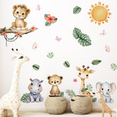 Unonede animal wall decals featuring a giraffe brighten kids' rooms.