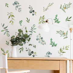 Unonede green leaf wall stickers ensemble add vibrant tropical energy to walls.