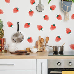Unonede strawberry wall stickers brighten walls with playful, kid-friendly decor.