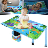UNTREE Toddler Airplane Bed on seat with dinosaur design for cozy travel naps