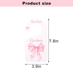 UOAOU bow-nursery-closet-divider-pink close-up highlights butterflies and florals.
