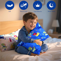 UOMNY dinosaur toddler pillowcase 12x16 versatile for home or travel.