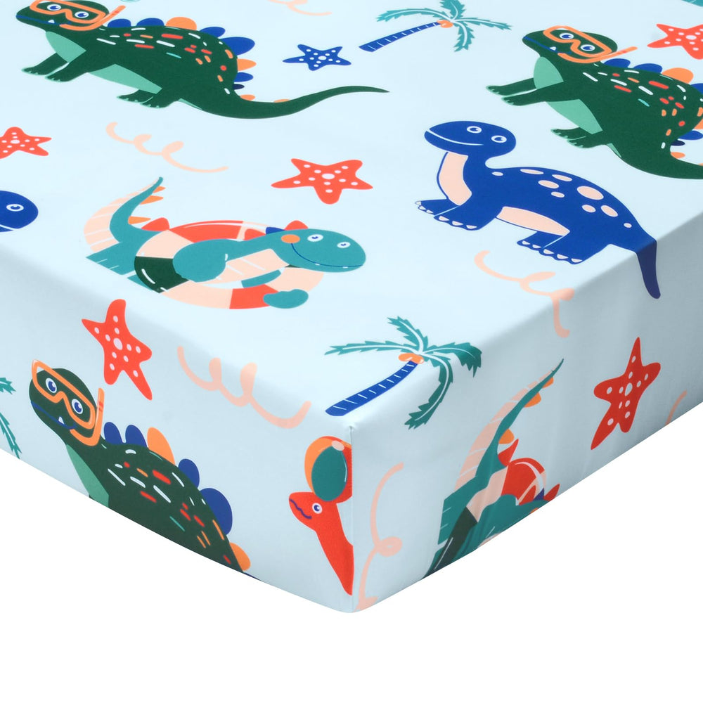 UOMNY engineering-vehicle crib sheet wrap around a standard mattress for secure sleep