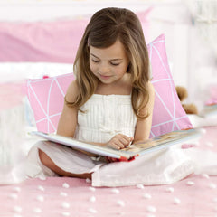 UOMNY close-up of cotton fabric on toddler pillowcase, breathable and gentle