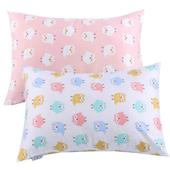 UOMNY owl-pattern toddler pillowcase in pink and white for cozy sleep