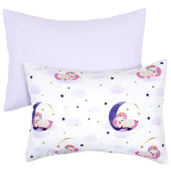 UOMNY unicorns 13x18 blue-white pillowcase for toddlers.