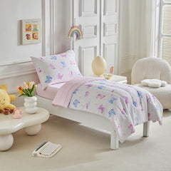 UOZZI BEDDING butterfly toddler flat sheet provides soft, breathable comfort.