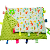 Upalupa Elephant Security Blanket with soft minky dot texture for gentle comfort