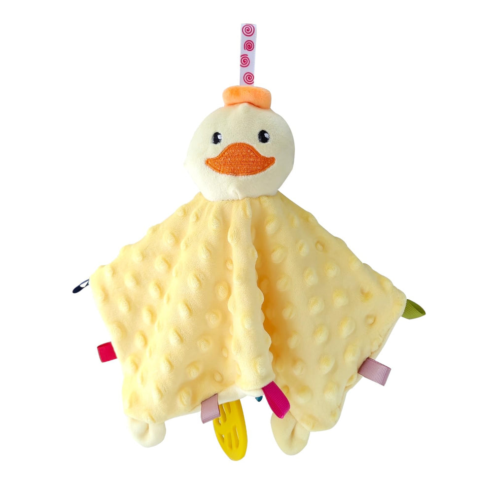 Upalupa yellow duck security blanket 11-inch for comforting naps on the go.