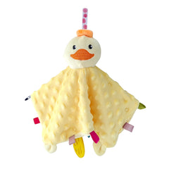 Upalupa yellow duck security blanket 11-inch for comforting naps on the go.