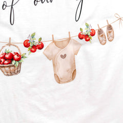 Upfirst apple basket illustration decor adds festive touch to walls and tables.