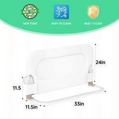 UPGOGO Folding Toddler Bed Rails folded for compact storage