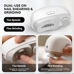 Upgraded electric nail clipper 3-in-1 USB-rechargeable for quiet home use.