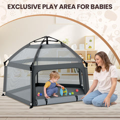 UPHUNAL large unfolded play area 61.3 by 47.2 inches