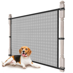 Upitry dog pet mesh gate stairs assembly demonstrates quick, tool-free setup.