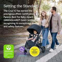 UPPAbaby Cruz V2 independent suspension for a smoother ride on varied terrain