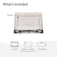 UPPAbaby Remi Playard zip-on bassinet supports newborn sleep close to parents