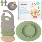 UpwardBaby suction plate with non-slip base for mess-free meals.