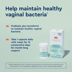 Uqora Promote label detail with lactoferrin and probiotics