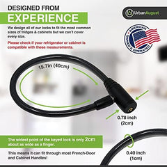 Urban August fridge lock for French doors prevents unauthorized access while staying easy to use.