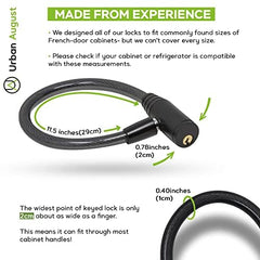 Urban August fridge lock keys in hand illustrate simple keyed access