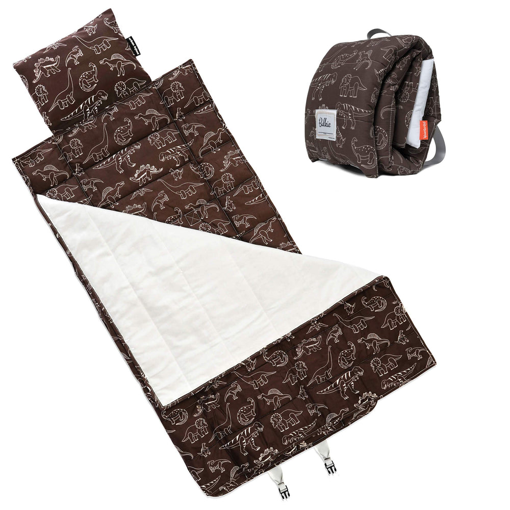 Urban Infant Bulkie nap mat folds into a backpack for easy daycare transport.
