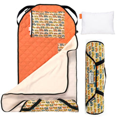 Urban Infant Tot Cot Nap Mat folded compactly for easy daycare transport.