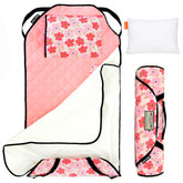 Urban Infant Tot Cot Nap Mat with poppies cover, ideal for cozy preschool naps.