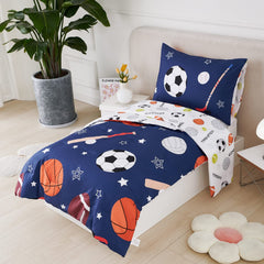 URBONUR flat sheet navy with star print for peaceful nights