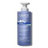 Uriage Baby 1st Cleansing Water bottle pour for quick no-rinse cleansing.