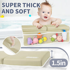 URMYWO suction cups provide stable grip on tub walls for safe baby baths.