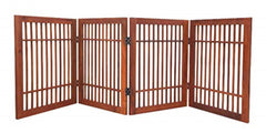 Urnporium four-panel gate assembled, sturdy acacia wood for versatile room use