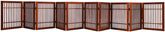 Urnporium Pet Gate in Acacia wood, fully assembled for quick setup.