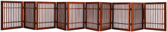 Urnporium Pet Gate in Acacia wood, fully assembled for quick setup.