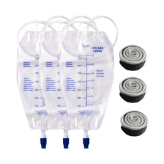 Urosagan nephrostomy bag 750ml front view for easy monitoring of fluid level.