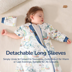 Usbettas sleep sack with detachable long sleeves for adaptable warmth