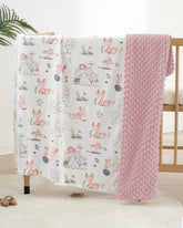 usbettas bunny blanket front cotton print offers gentle warmth and soft texture for naps