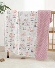 usbettas bunny blanket front cotton print offers gentle warmth and soft texture for naps