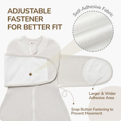 usbettas swaddle-three-way-adjustable offers arms-in, one-arm-out, and two-arms-out configurations.