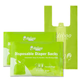 USBOO biodegradable diaper bags, 200-count package for easy daily disposal.
