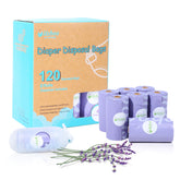 USBOO lavender scented diaper bags with purple dispenser for odor control on the go