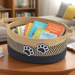 Ushang Pet dimensions 12"×8"×5" bin fits on shelves or desks.
